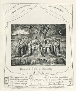 Plate 1, Job and His Family, Illustration from the 
